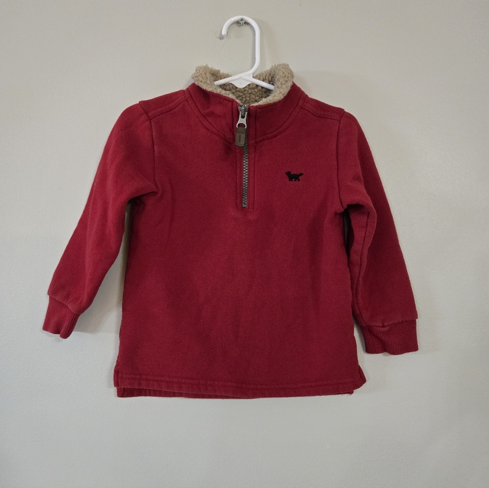 Carter's Red Kids Sweatshirt with Sherpa Collar